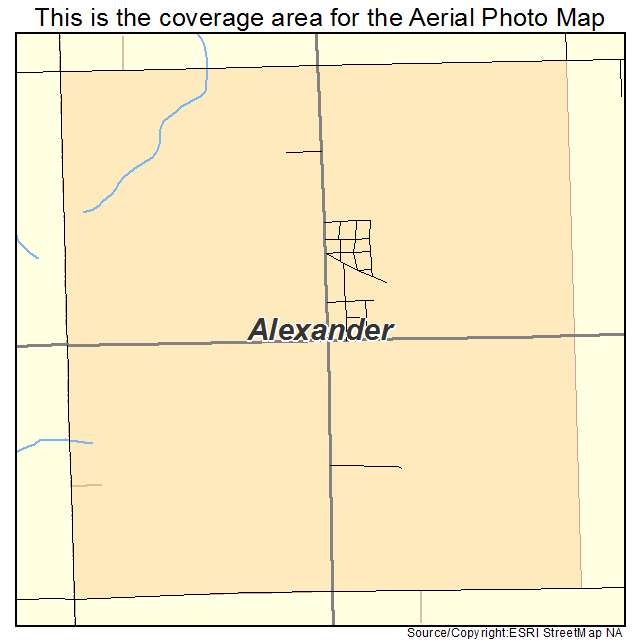 Alexander, IA location map 