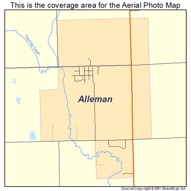Alleman, IA location map 