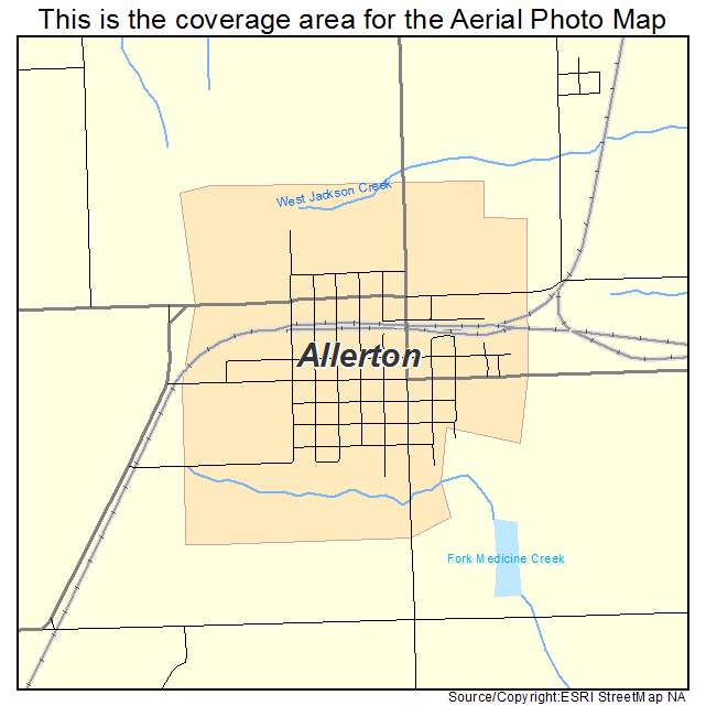 Allerton, IA location map 