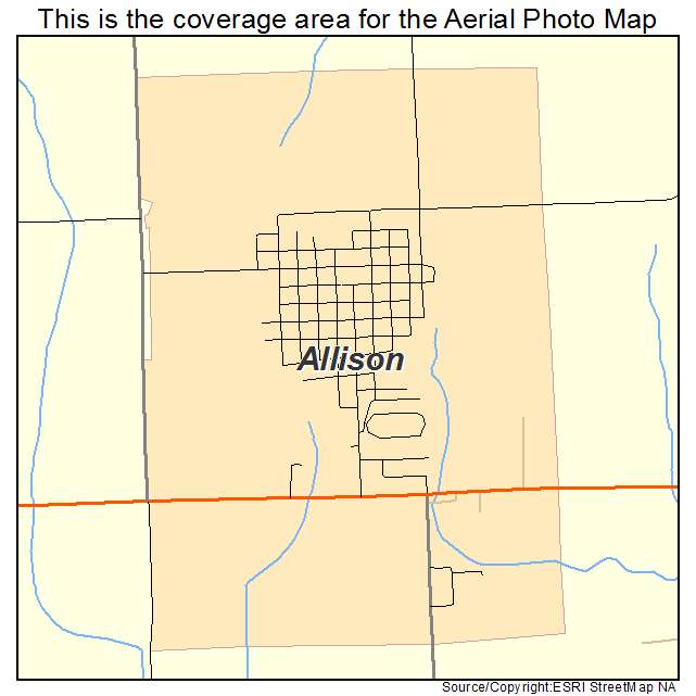Allison, IA location map 
