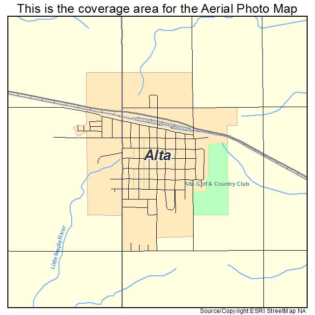 Alta, IA location map 