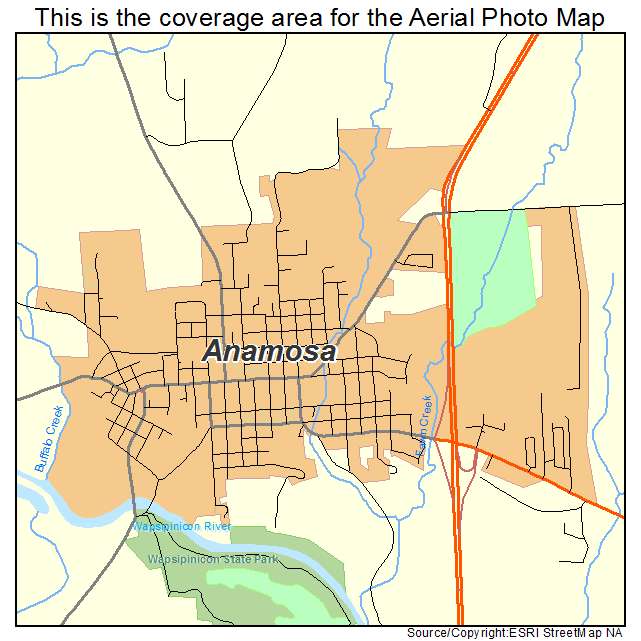 Anamosa, IA location map 