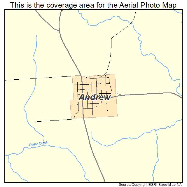 Andrew, IA location map 