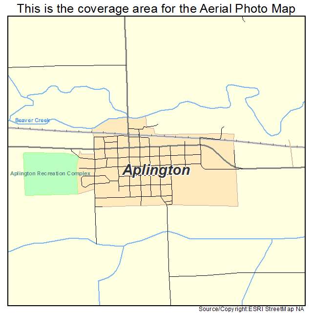 Aplington, IA location map 