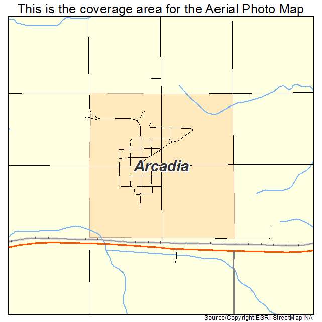 Arcadia, IA location map 