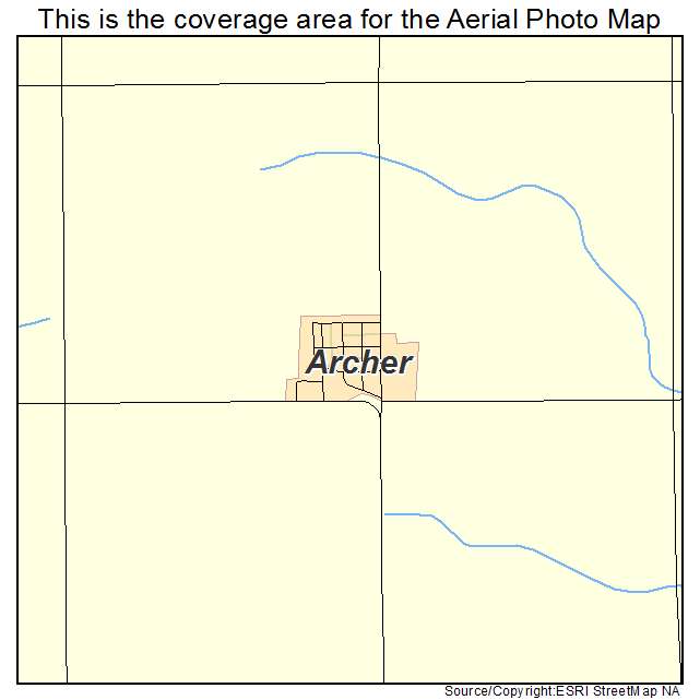 Archer, IA location map 