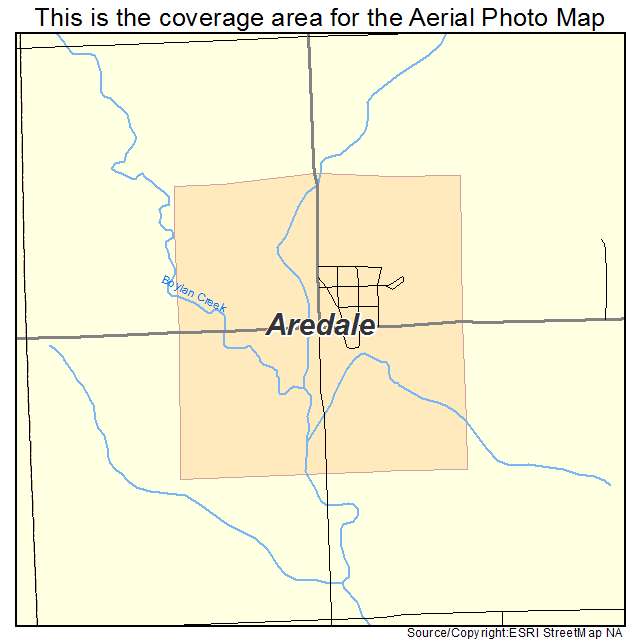 Aredale, IA location map 