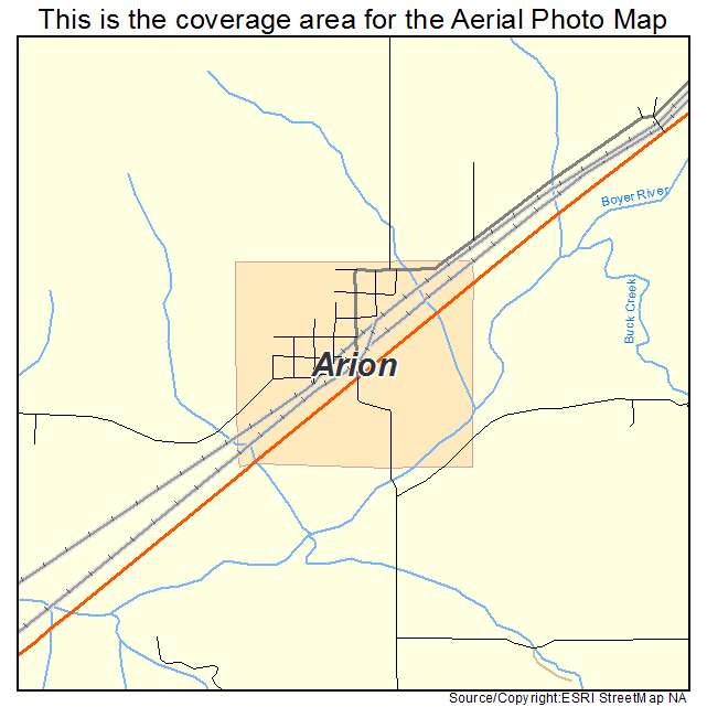 Arion, IA location map 