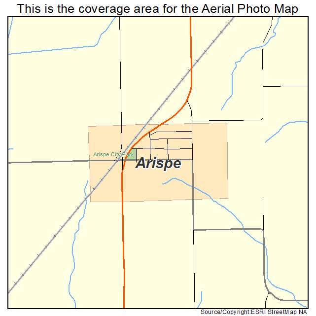 Arispe, IA location map 