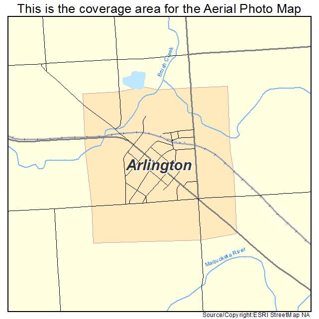 Arlington, IA location map 