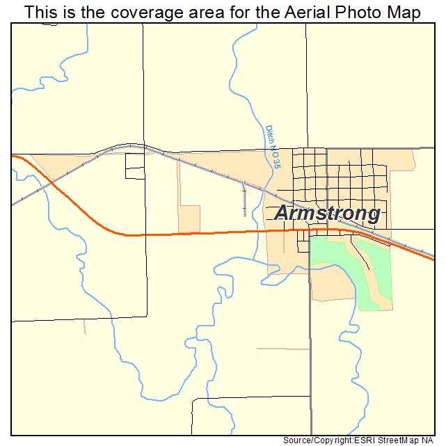 Armstrong, IA location map 