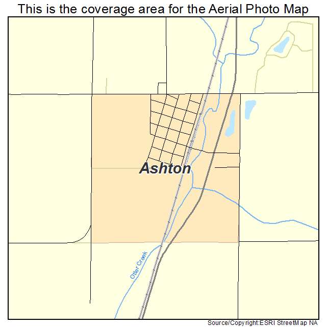 Ashton, IA location map 