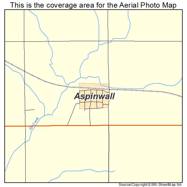 Aspinwall, IA location map 