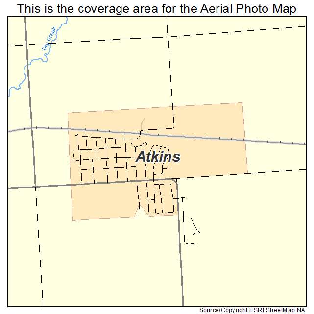 Aerial Photography Map of Atkins, IA Iowa
