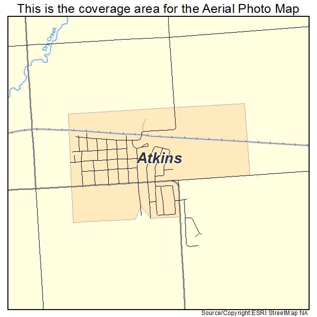 Atkins, IA location map 