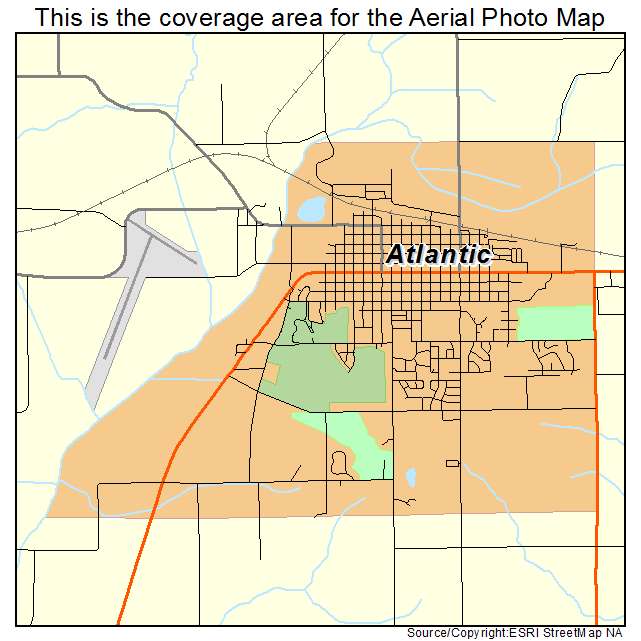 Atlantic, IA location map 