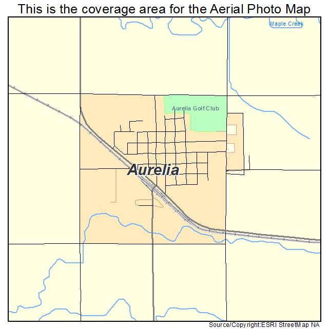 Aurelia, IA location map 
