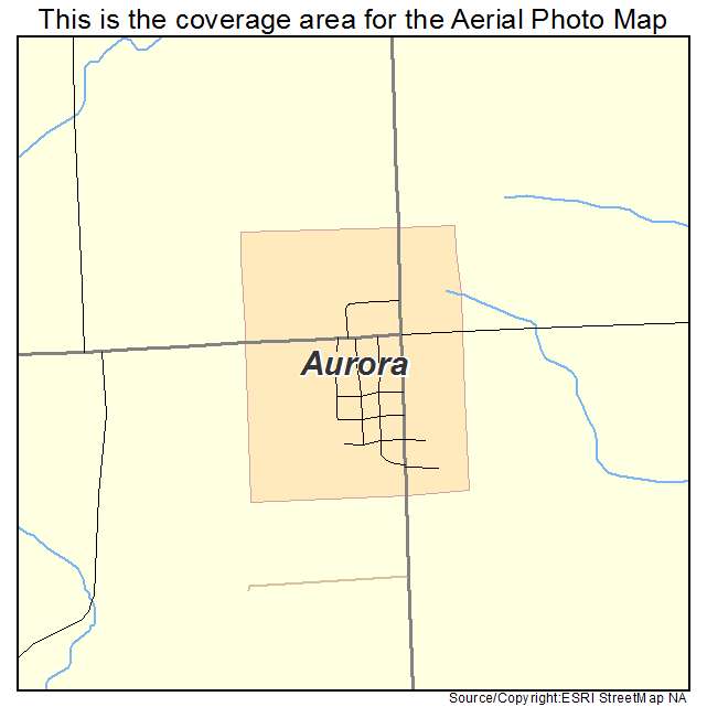 Aurora, IA location map 