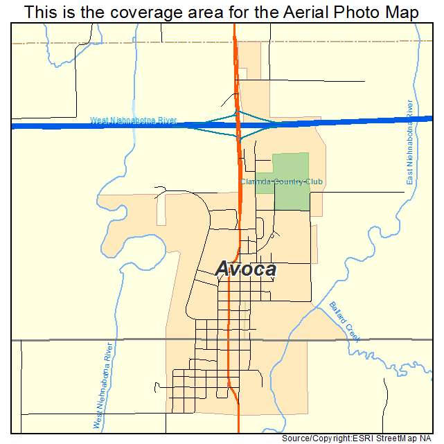 Avoca, IA location map 