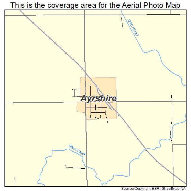 Ayrshire, IA location map 
