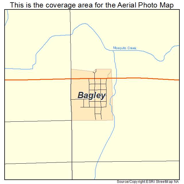 Bagley, IA location map 