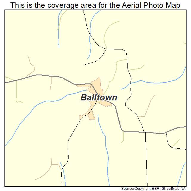 Balltown, IA location map 