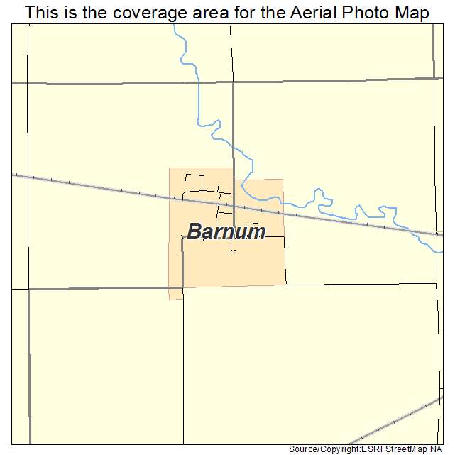 Barnum, IA location map 