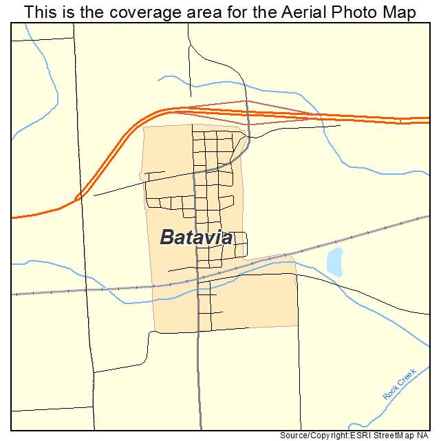 Batavia, IA location map 
