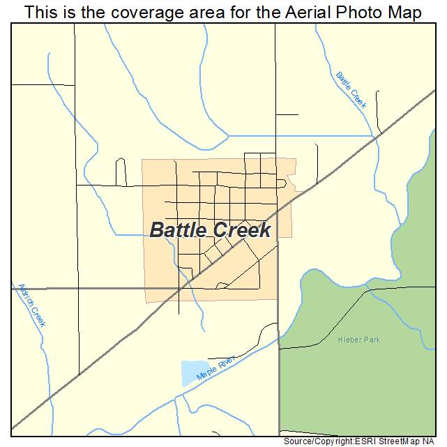 Battle Creek, IA location map 