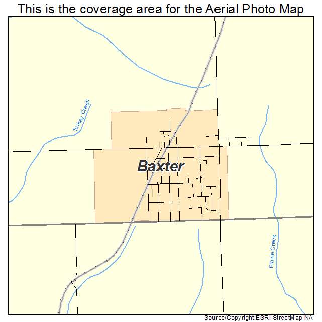 Baxter, IA location map 