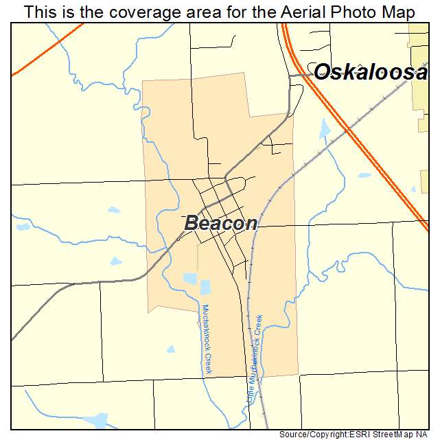 Beacon, IA location map 