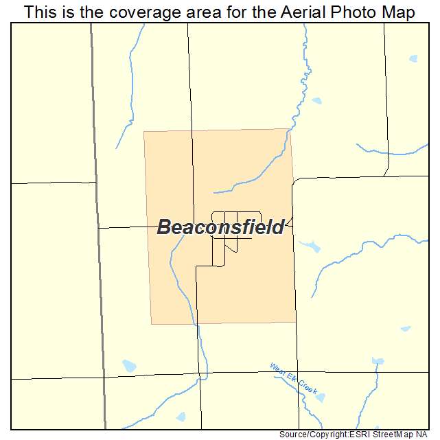 Beaconsfield, IA location map 