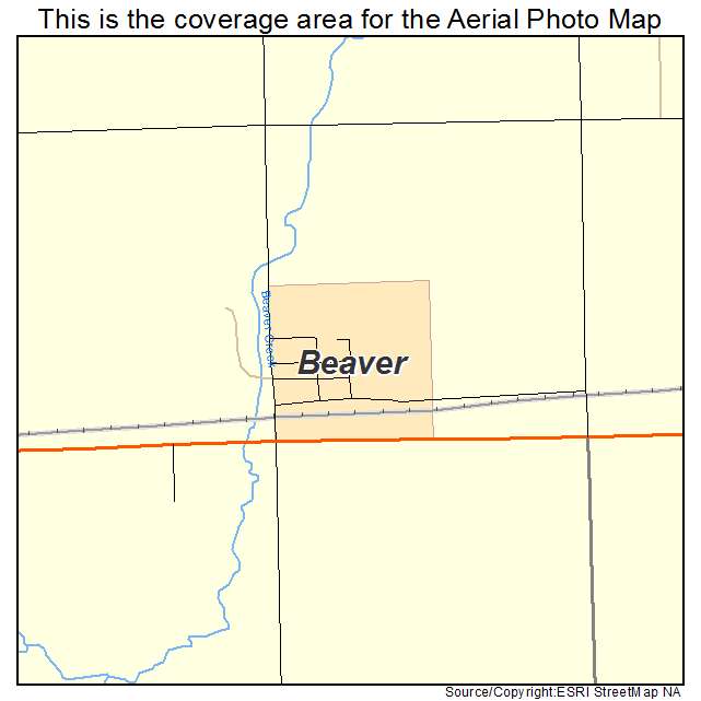 Beaver, IA location map 