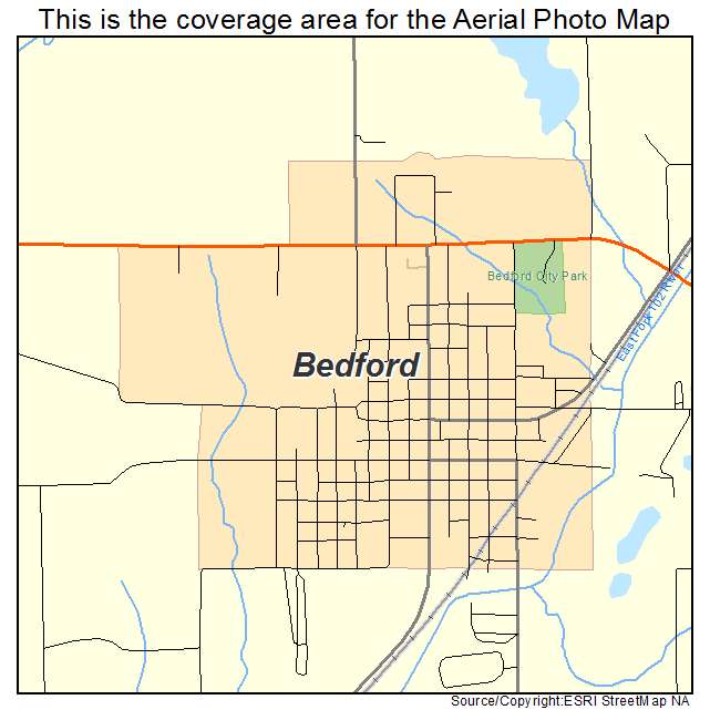 Bedford, IA location map 