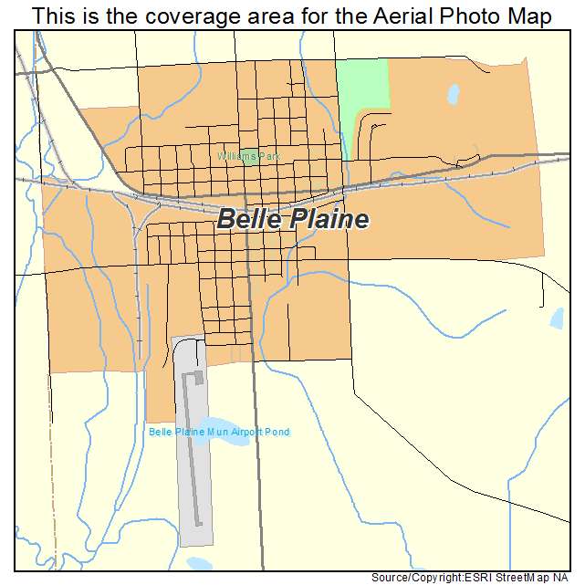 Belle Plaine, IA location map 