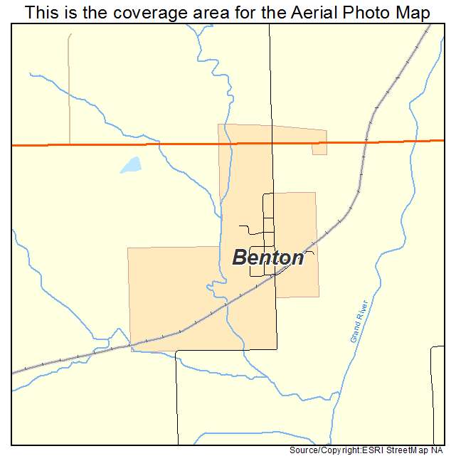 Benton, IA location map 