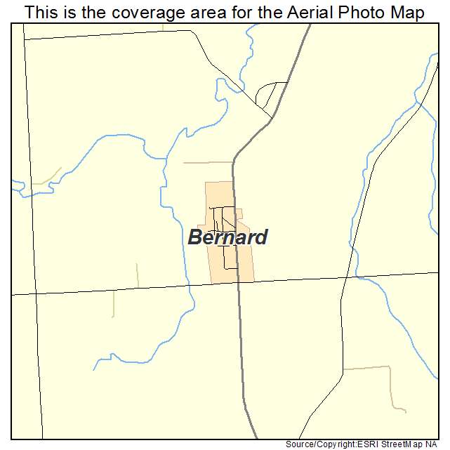 Bernard, IA location map 