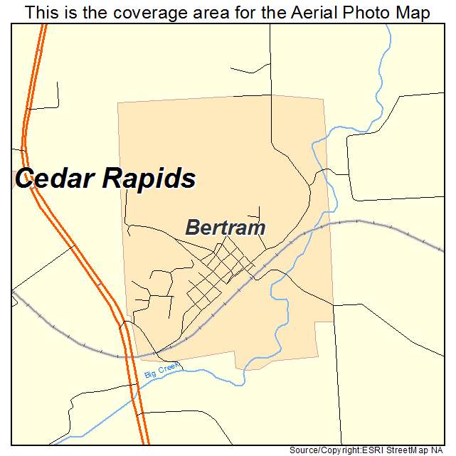 Bertram, IA location map 