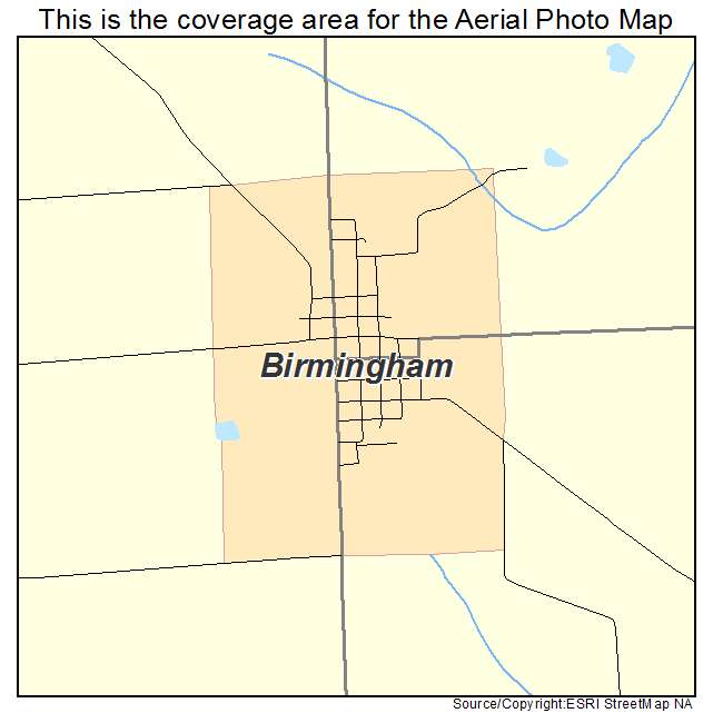 Birmingham, IA location map 