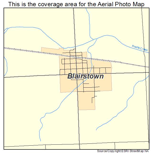 Blairstown, IA location map 