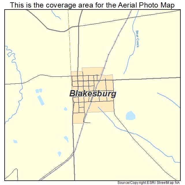 Blakesburg, IA location map 
