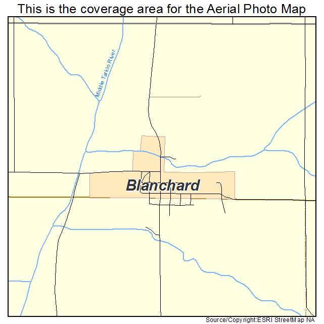 Blanchard, IA location map 