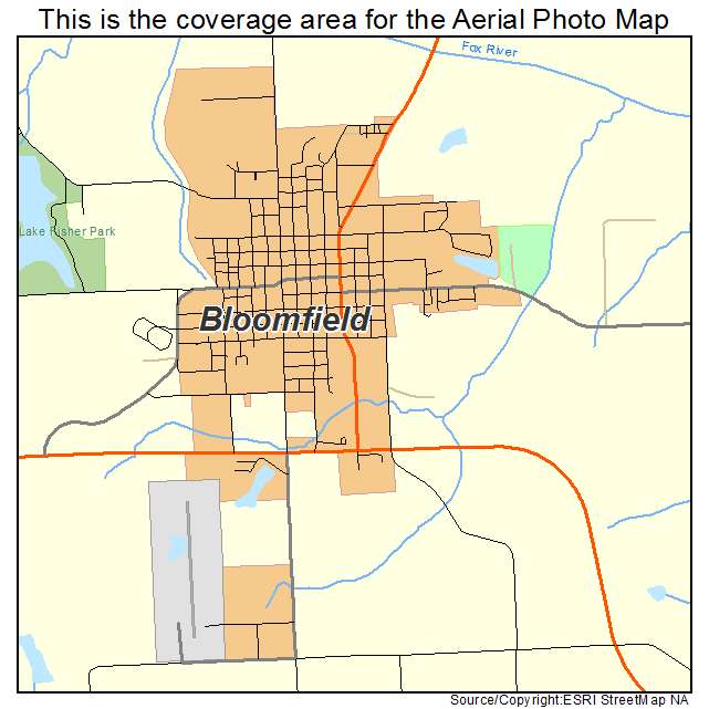 Bloomfield, IA location map 