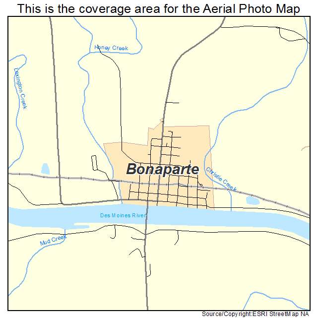 Bonaparte, IA location map 
