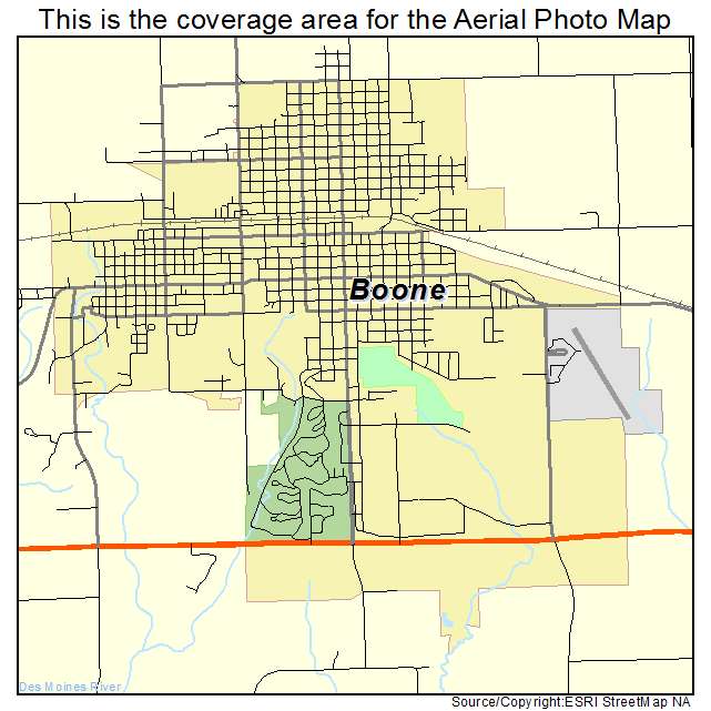 Boone, IA location map 