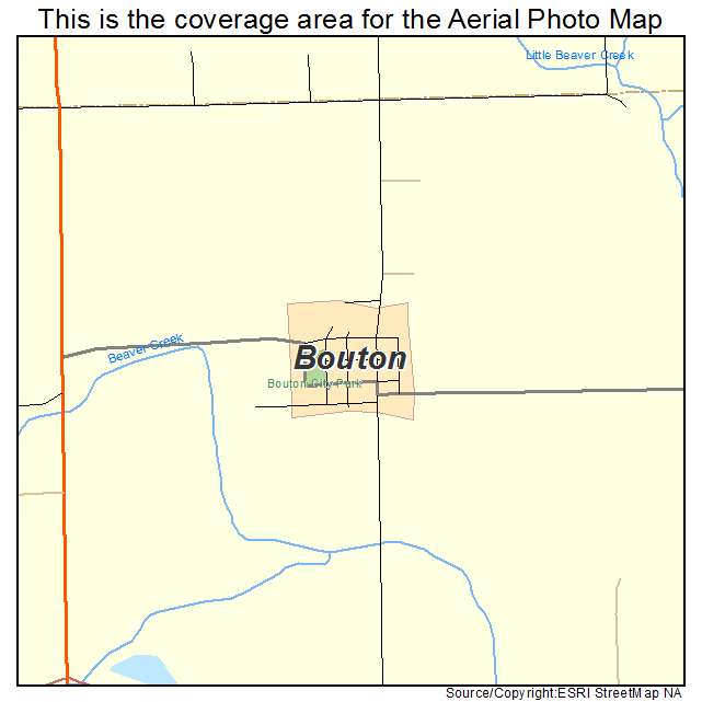 Bouton, IA location map 