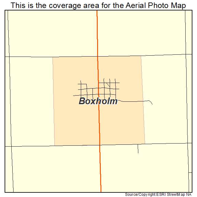 Boxholm, IA location map 