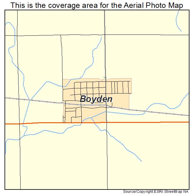 Boyden, IA location map 