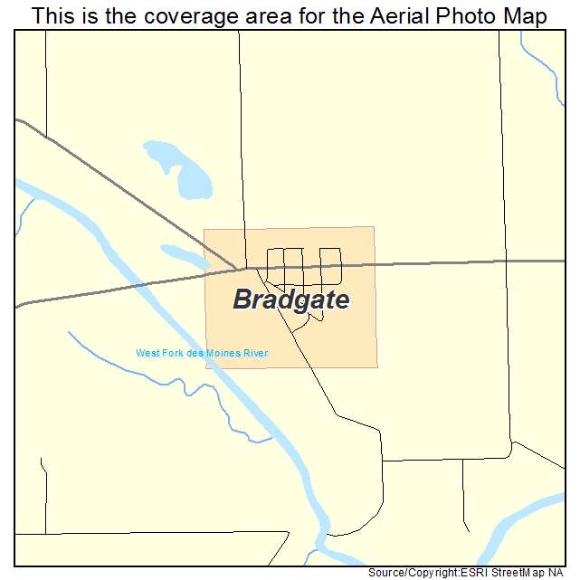 Bradgate, IA location map 