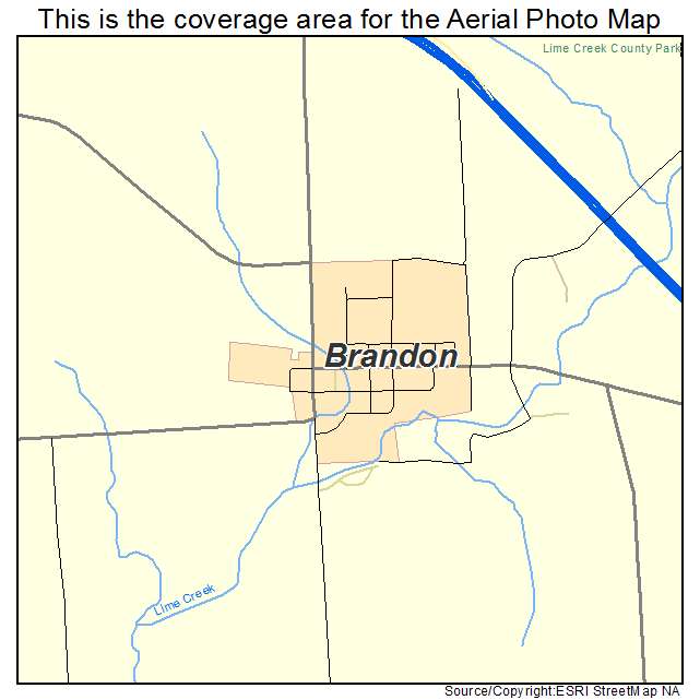 Brandon, IA location map 